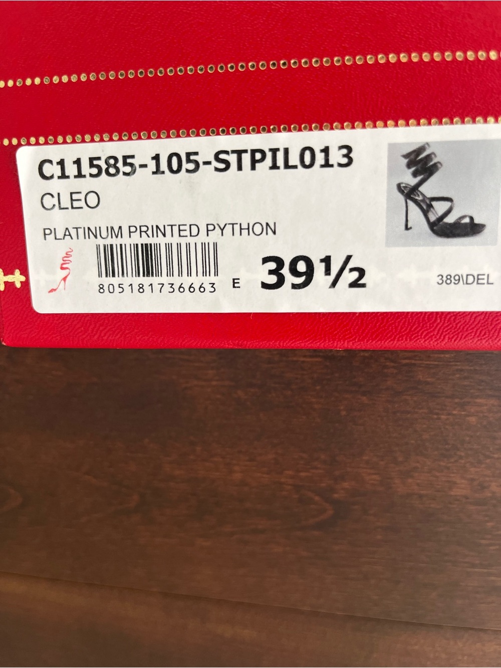 Rene Caovilla Cleo high heel in Platinum LIKE NEW - Picture 5 of 6